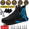 2021 модная обувь со стальным носком, защитная обувь из кевларового волокна, дышащие дезодорирующие рабочие ботинки со стальным носком для мужчин, большие размеры 36-47