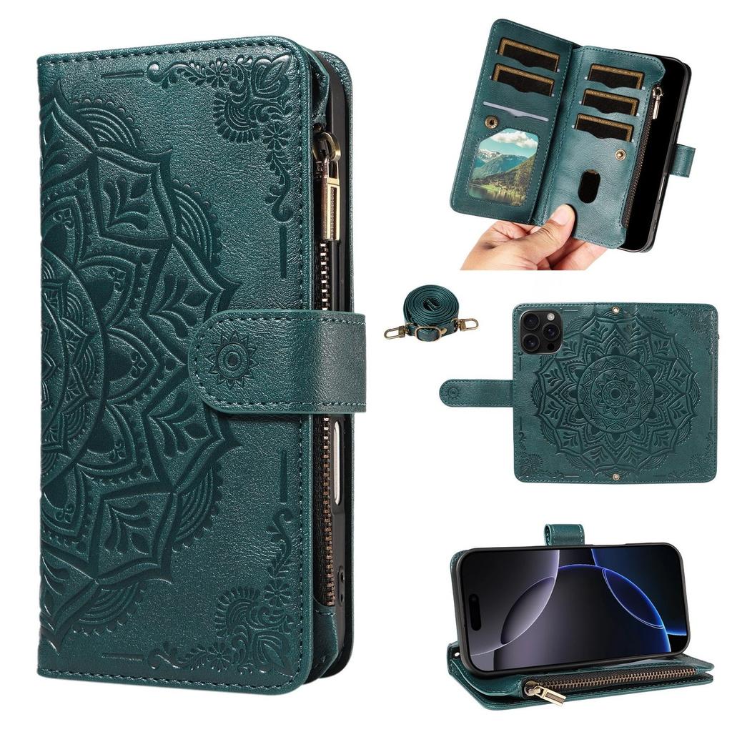 Кожаный кошелек с тиснением мандалы, чехол-книжка для OPPO Reno 15 Pro Max mini 15F 14 14F 13 13F 12 12F 11 11F 10