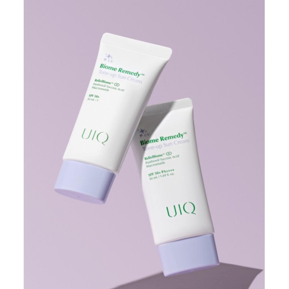Uiq [2 шт.] Biome Remedy Tone Up Sun Cream Фиолетовый Двойной Специальный Набор 50 мл + 50 мл