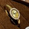 Oval Gold Bracelet Watch Roman Scale Medium Antique Light Luxury High-end Quartz Watch Women