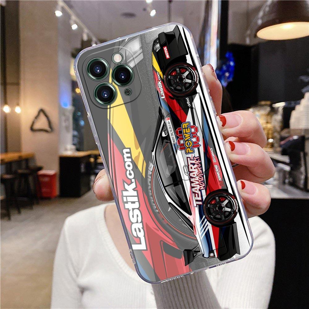 Прозрачный чехол для телефона для Apple iPhone 12 11 13 Pro Max mini XS X XR 6 7 8 Plus SE Чехлы Япония Токио JDM Drift спортивный автомобиль