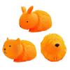 Stress Relief Animal Squeeze Toy Long Hairs Rabbit Dog Cat Sensory Toy Portable Stretchy Animal Shape Stress Ball Decompression Toy