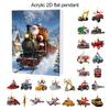 2025 Transportation Advent Calendar 24 Days Christmas Countdown with Collectible Train Plane Pendants Holiday Gifts for Toddler Boys Kids