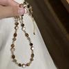 Vintage Brown Natural Tiger Eye Stone Choker Necklace For Women New Trendy Handmade Beaded Chain Necklace Jewelry Gift