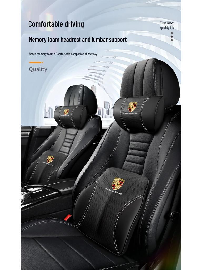 Аксессуары Порше: Подголовники, Поясничные опоры и Предметы интерьера для Cayenne, Macan, Panamera и 718.