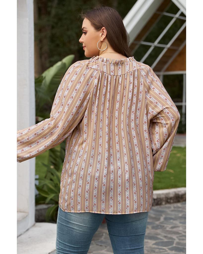 Azura Exchange Блузка с разрезом на шее и принтом