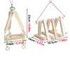 1PC Wood Parrot Swing Toy Hanging Climbing Ladder Bird Perch Stand Blocks Chew Toys For Budgie Cockatiel Conure Cage Accessories