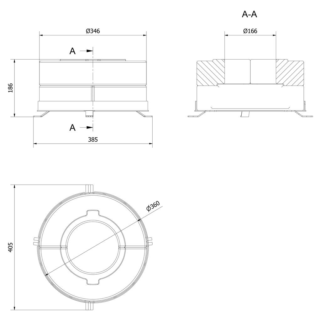 Set of concrete accumulation discs 4 pcs. 2 layers for stoves REN/M
