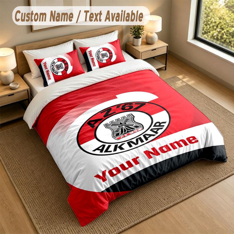 Bedding Set 1 Duvet Cover 2 Pillowcases AZ Alkmaar Print Soft Bed Linen Bedroom Decor