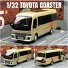 1/32 TOYOTA Coaster Coach Lexury Bus Alphard MPV Toy Car Model for Children Diecast Van Miniature Pull Back Collection Gift Boy