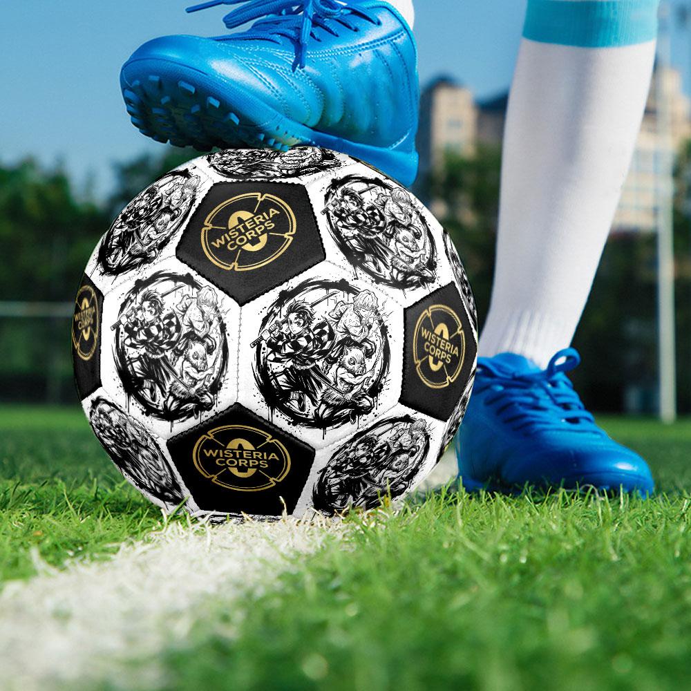 1pc Demon Slayer Kimetsu no Yaiba Soccer Ball Size 5 Indoor Soccer Ball Fashion Colorful Backyard Game - Great For Sports Fans Gift HE33