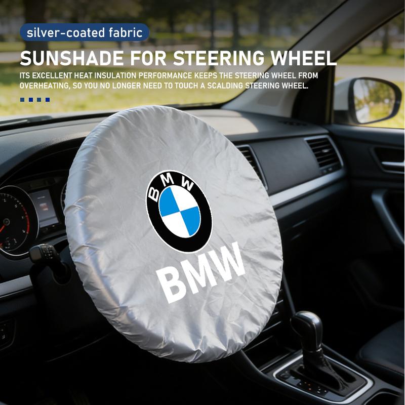 Car Steering Wheel Sun Shade Cover UV-Blocking Sun Protection Cover For BMW M 1 3 4 5 6 7 Series M3 M6 F01 F02E34 E36 E70 F10 X6 UF0