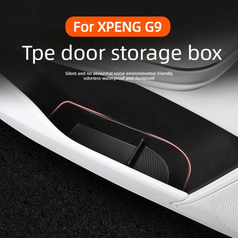 For Xpeng G9 Car Door Storage Bin TPE Front Gate and BackdoorSlot Anti Dirty Storage Organizer Tray Interior Modify Accessories