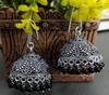 Oxidised Silver Jhumki Earrings