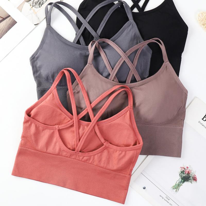 Женский быстросохнущий дышащий спортивный бюстгальтер для женщин больших размеров, тонкое нижнее белье для бега, стиль йоги, крест-накрест, красивая майка на спине