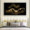 Black and Gold Body Figure Canvas Paintings Abstract Art Women  Sexy Nude Posters and Prints Wall Art Pictures Living Home Decor No Frame