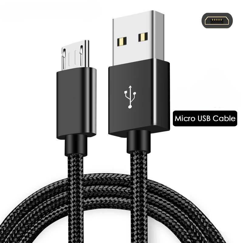 Nylon Braided Fast Charging 2A Android Data Cable - 1m/2m Available