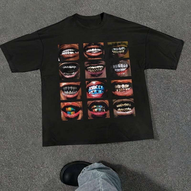 Trendy Hip Hop Y2k Printed Unisexs Tshirt Summer New Style Unisex Casual Tshirt