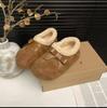Толстоподошвенный Birkenstock с бархатным бантом, носите новые пушистые хлопковые ботинки зимой, чтобы согреться