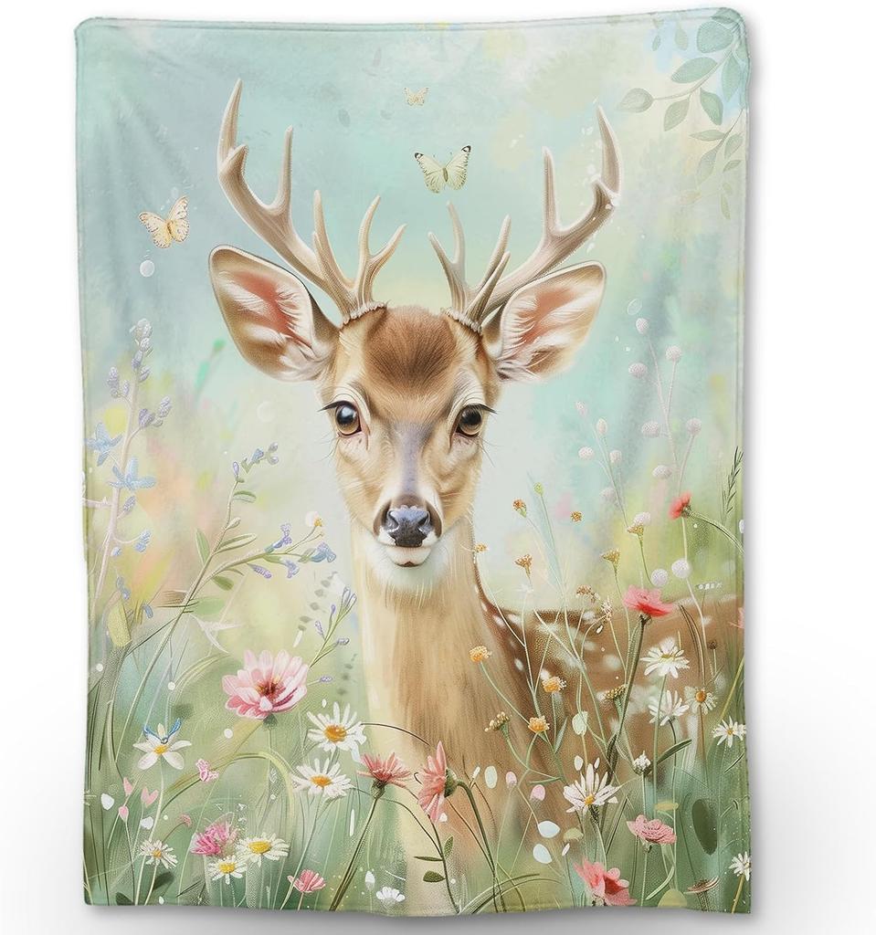 GUOYU Blanket Beautiful Cherry Blossom Blanket  Soft Cozy and Lightweight Flannel Throw Ideal for Couch Bed and Travel  Fluffy Fuzzy