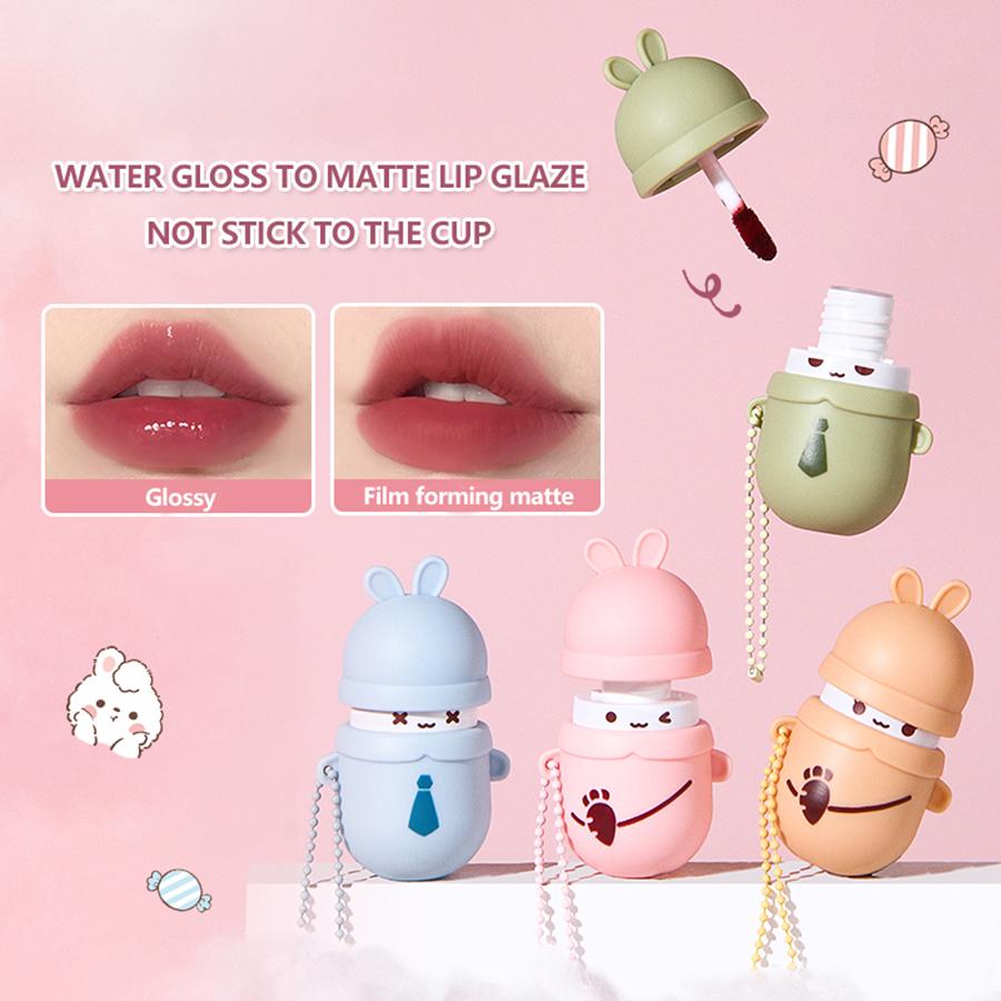 Легкая антипригарная чашка с водяным туманом Liptint Glaze Верхняя пленка для губ и матовая жидкая помада для макияжа