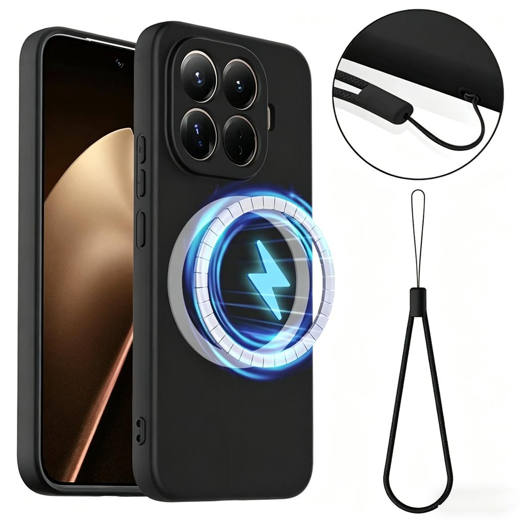 Чехол-кожа из жидкого силикона для Xiaomi 15T Pro 14T/13T Pro 17 Pro Max 15 Ultra POCO X8 Pro Max M8 Pro F8 Ultra Магнитная крышка