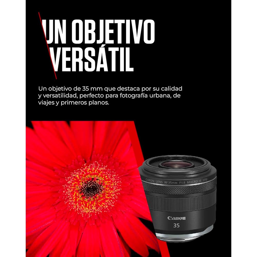 Canon RF3518MISSTM Single Focus Wide Angle Lens RF35mm F1.8 Macro IS STM EOSR Compatible