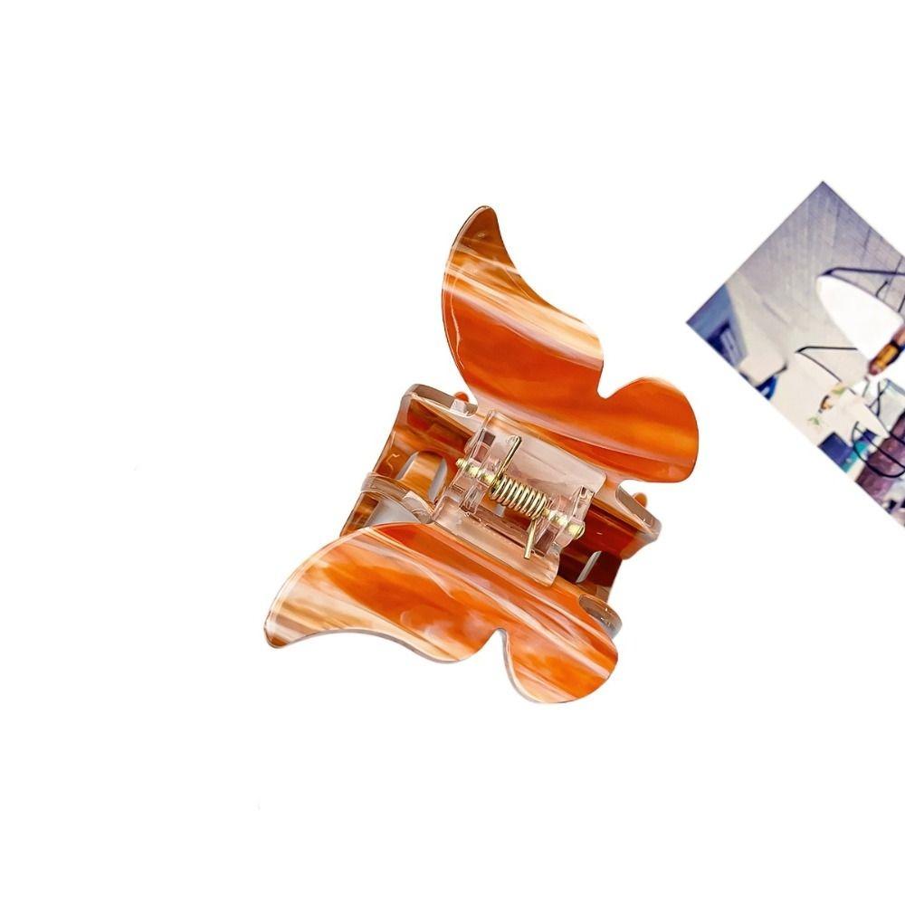 Красочные ретро заколки для волос в виде краба, акриловые милые заколки в виде акулы, элегантные заколки-бабочки, ежедневные