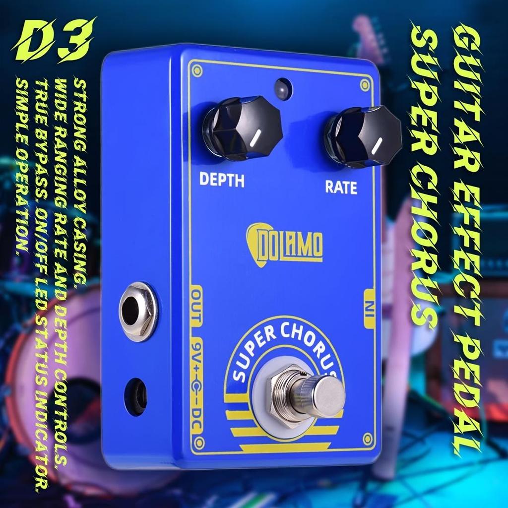 Педаль эффектов для гитары Dolamo True Bypass FUZZ Distortion Overdrive D1-D14 для бас-гитары электрогитары