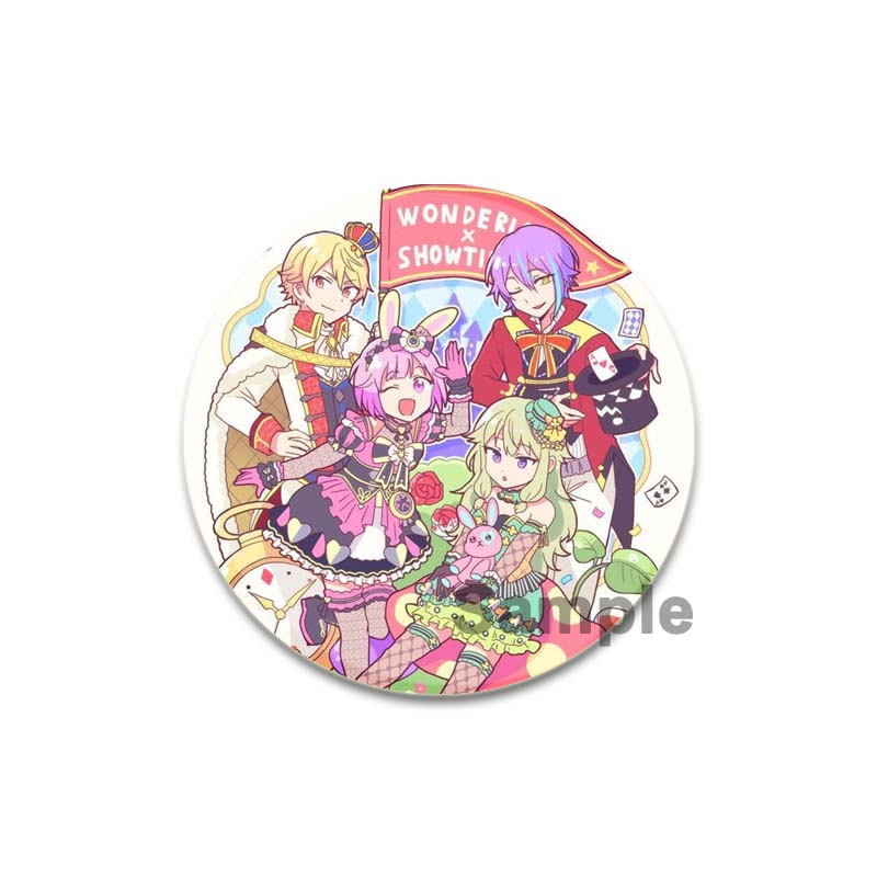 32/44/58 мм Project Sekai Wonderlands X Showtime Pin ручная работа брошь для одежды мультяшный косплей значок украшение на рюкзак ювелирные изделия подарок