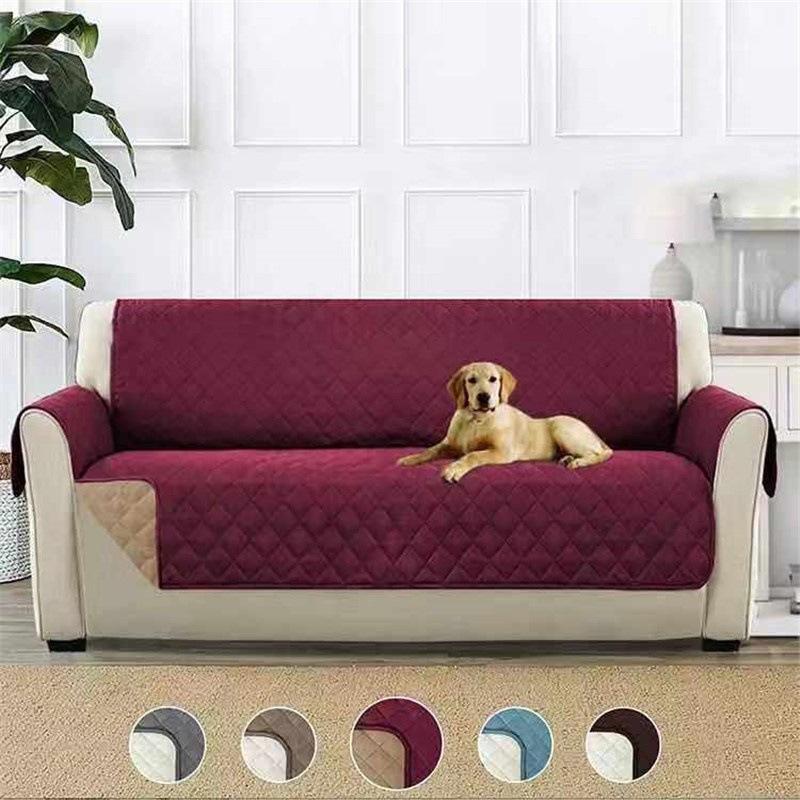 Защитный водонепроницаемый чехол для дивана на 1/2/3 места, стеганый, износостойкий чехол для дивана для собак, домашних животных, детей, подушка, интегрированный двухсторонний чехол для дивана для дома