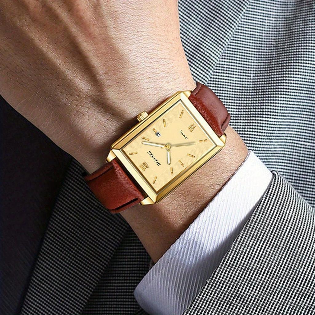 New Fashion Top Luxury Man Leather Watch Men Business Sports Quartz Watches Male Clock Militray Date Wristwatches Reloj Hombre