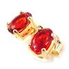 [C5671] - 'Unique' Red Gold Plated Earrings
