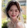 Retro Wedding Veil French Style Embroidered Bride Wedding Headwear Bride Lace Bow Long Headband