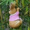 New Cute Rabbit Flowerpot Decoration Home Rabbit Sculpture Decoration Outdoor Garden Resin Animal Statue Tree Branch Decoration