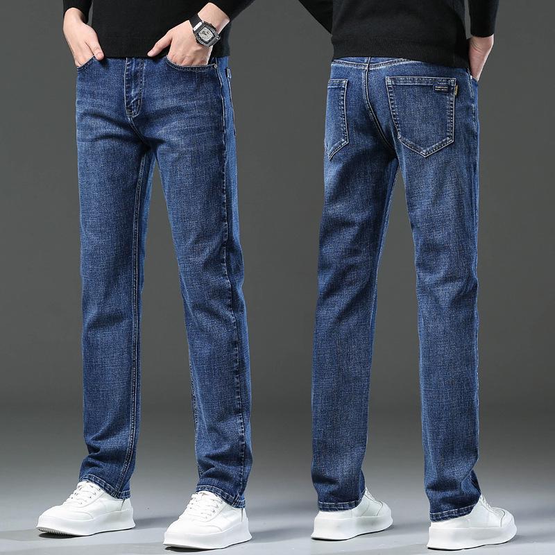 Men's Light Luxury Stretch Straight Jeans, Non-Fading, 2023 Spring/Autumn New Style