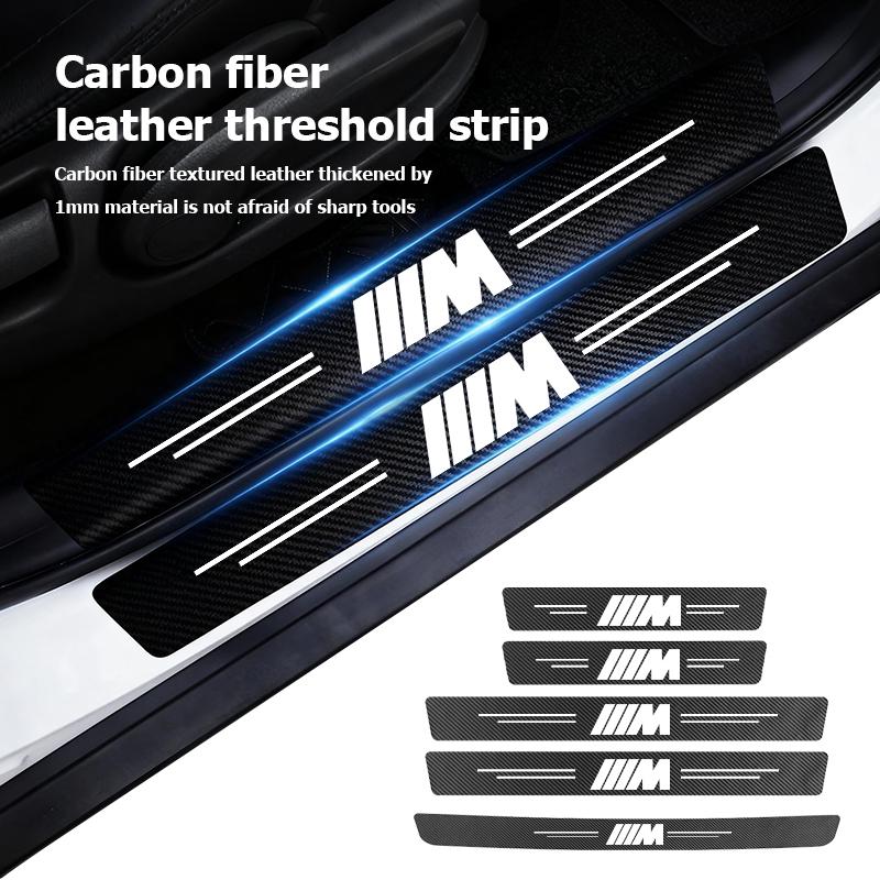 T10Car Door Carbon Fiber Sill Anti Scratch Protect Strip Sticker For BMW 1 3 5 7 Series M F01 F20 F10 F13 E52 E53 E60 E93