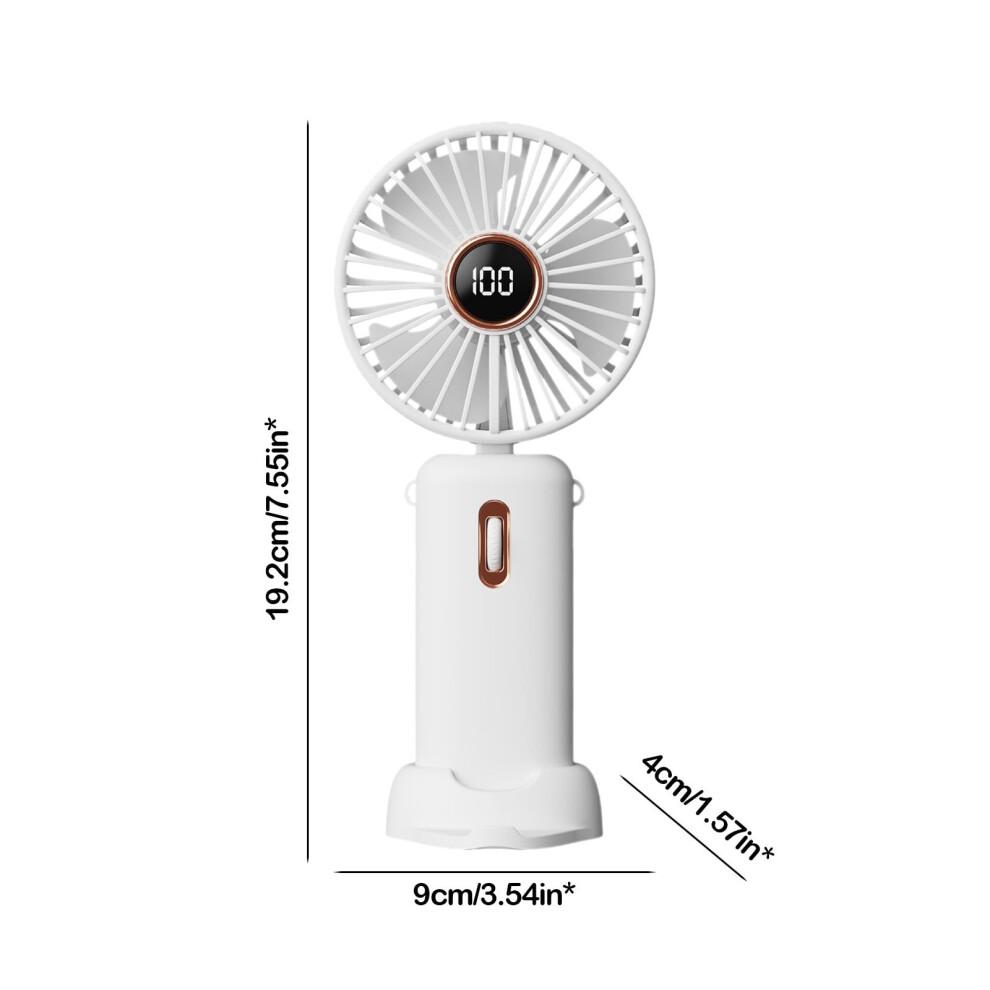 Yonrjhukm Usb Handheld Fan Mini Folding Portable Fan Digital Office Students Small Electric Fan