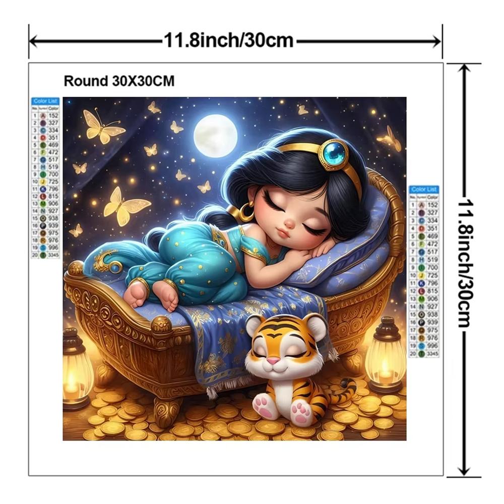 Disney Мультяшная 5D Алмазная Живопись Полная Алмазов DIY Алмазная Живопись, Наносимая Вручную Серия «Принцесса» Декоративный Набор для Живописи