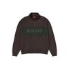 Timberland FW23 Series Spliced Logo Letter Embroidered Half-Zip Pullover Sweatshirt Unisex Sweatshirt Dark-Brown A6217-243