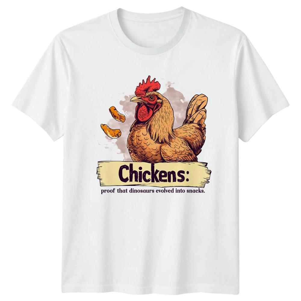 Chickens Proof That Dinosaurs Evolved Into Snacks Funny Animal TShirt