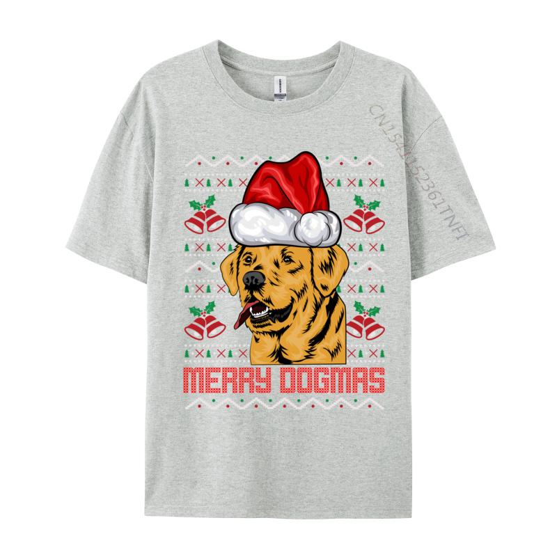 Merry Dogmas Christmas Dog Tshirt Cool Style Graphic Print Tops Cotton Tshirts For Male T Shirt Special Autumn Tees Casual