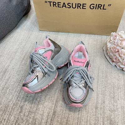 Ziyan кожаные кроссовки папины женские туфли на платформе детские 2025 новые интернет-знаменитость универсальные на шнуровке цветные повседневные спортивные туфли