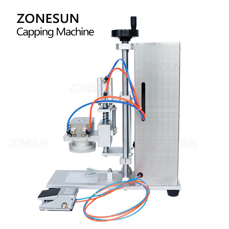 ZONESUN ZS-XG450D Полуавтоматическая машина для укупорки винтовыми крышками металлических банок для фруктового варенья