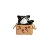 Мультяшная модель кошки для бедных Box Маленькая статуэтка Микро Ландшафт Украшение стола для дома и автомобиля Черный