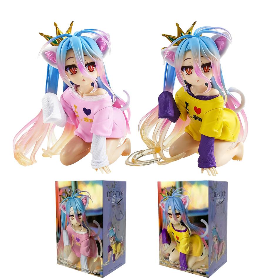 Новая аниме фигурка No Game No Life, настольная, милая, с ушками кошки, Широ, фигурка действия, украшения для комнаты, ПВХ, модель для коллекции взрослых, куклы, игрушки