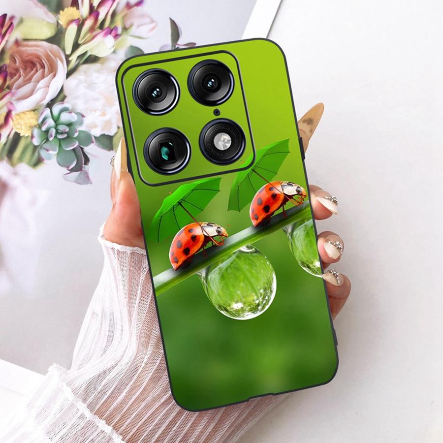 Для Motorola Signature 5G Модный Стиль Элегантный Расписной Чехол-Крышка для Телефона Moto X70 Air Pro Мягкий Силиконовый Черный ТПУ Чехол
