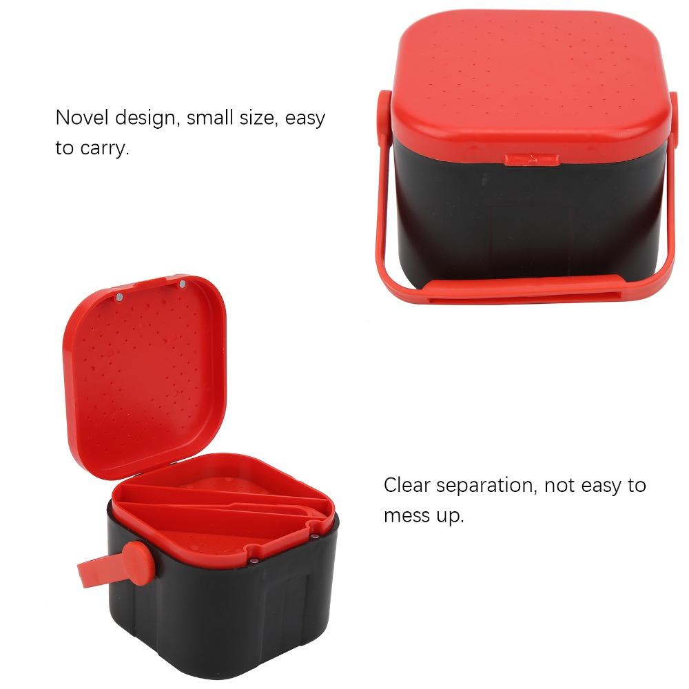 4PCS Plastic Worm Bait Holder with Clip Worm Storage Case Durable Fishing Bait Box for Lure Storage