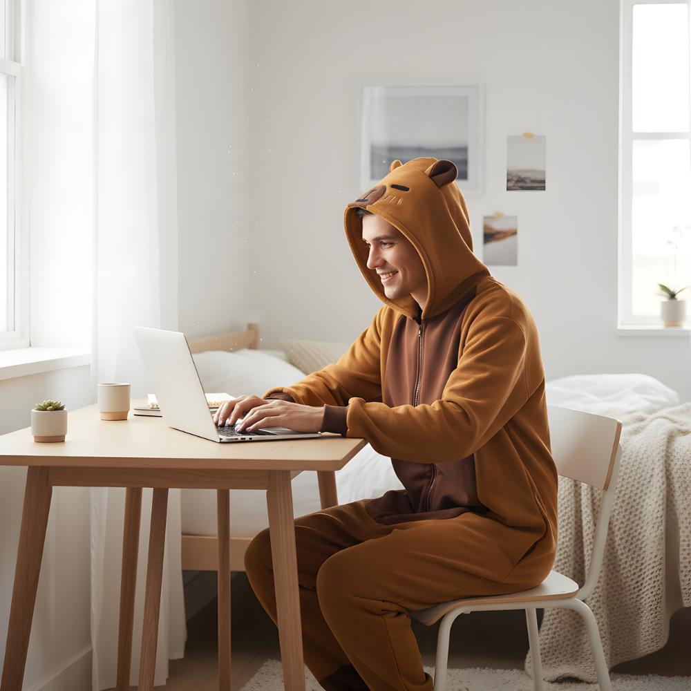 Onesie Kigurumi Pajamas Capybara Costume Size: 175 - 185