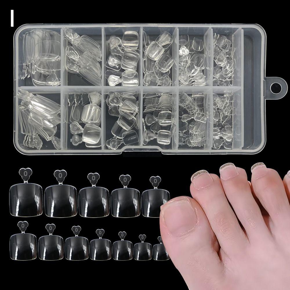120/240/500 шт./коробка Предварительно сформированные гелевые типсы для ногтей XXS XS Накладные ногти Наращивание ногтей на ногах Женская красота